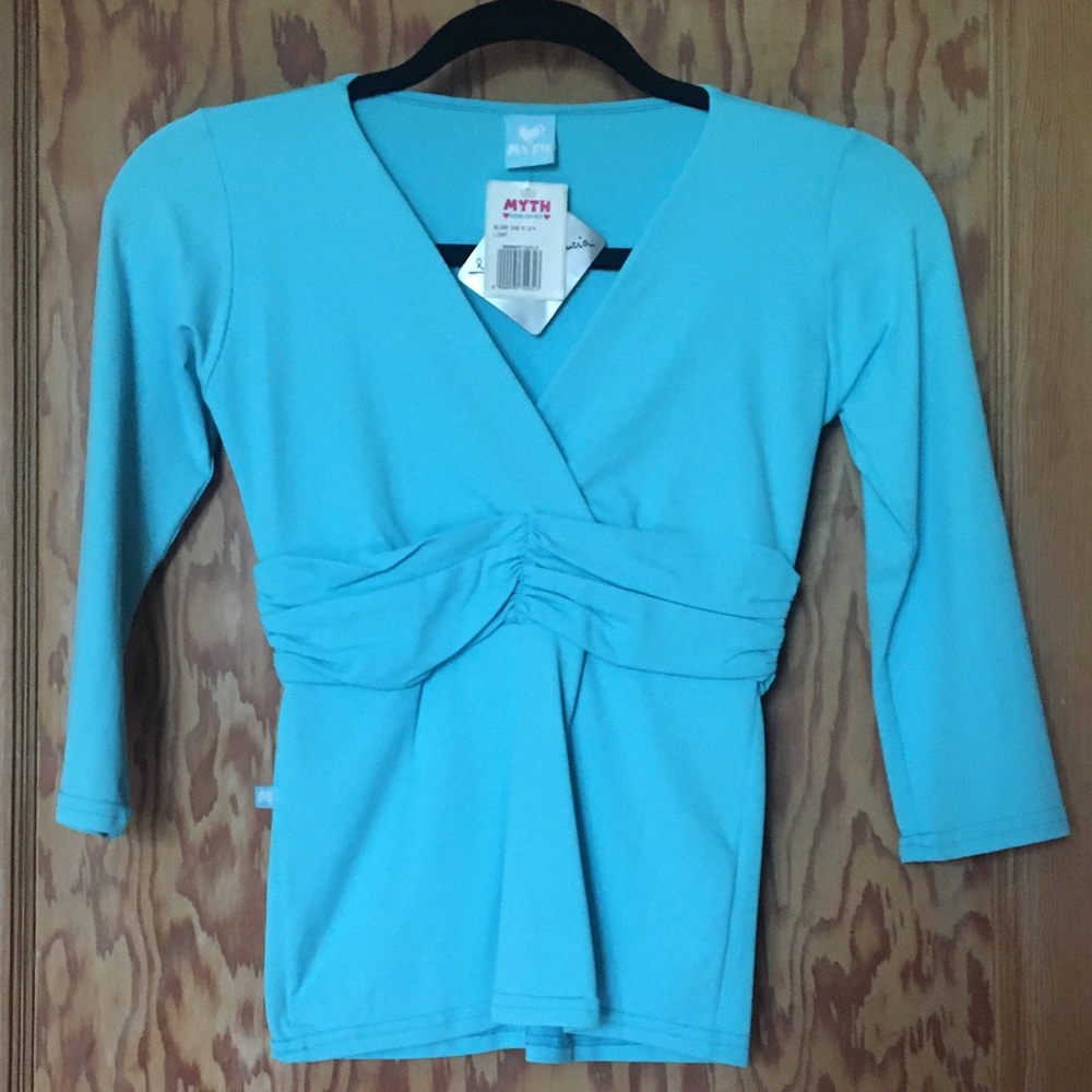 Fitted turquoise top